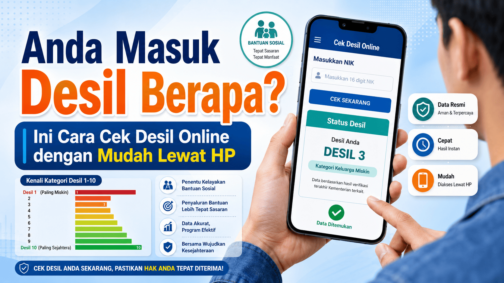 Anda Masuk Desil Berapa? Ini Cara Cek Desil Online dengan Mudah Lewat HP
