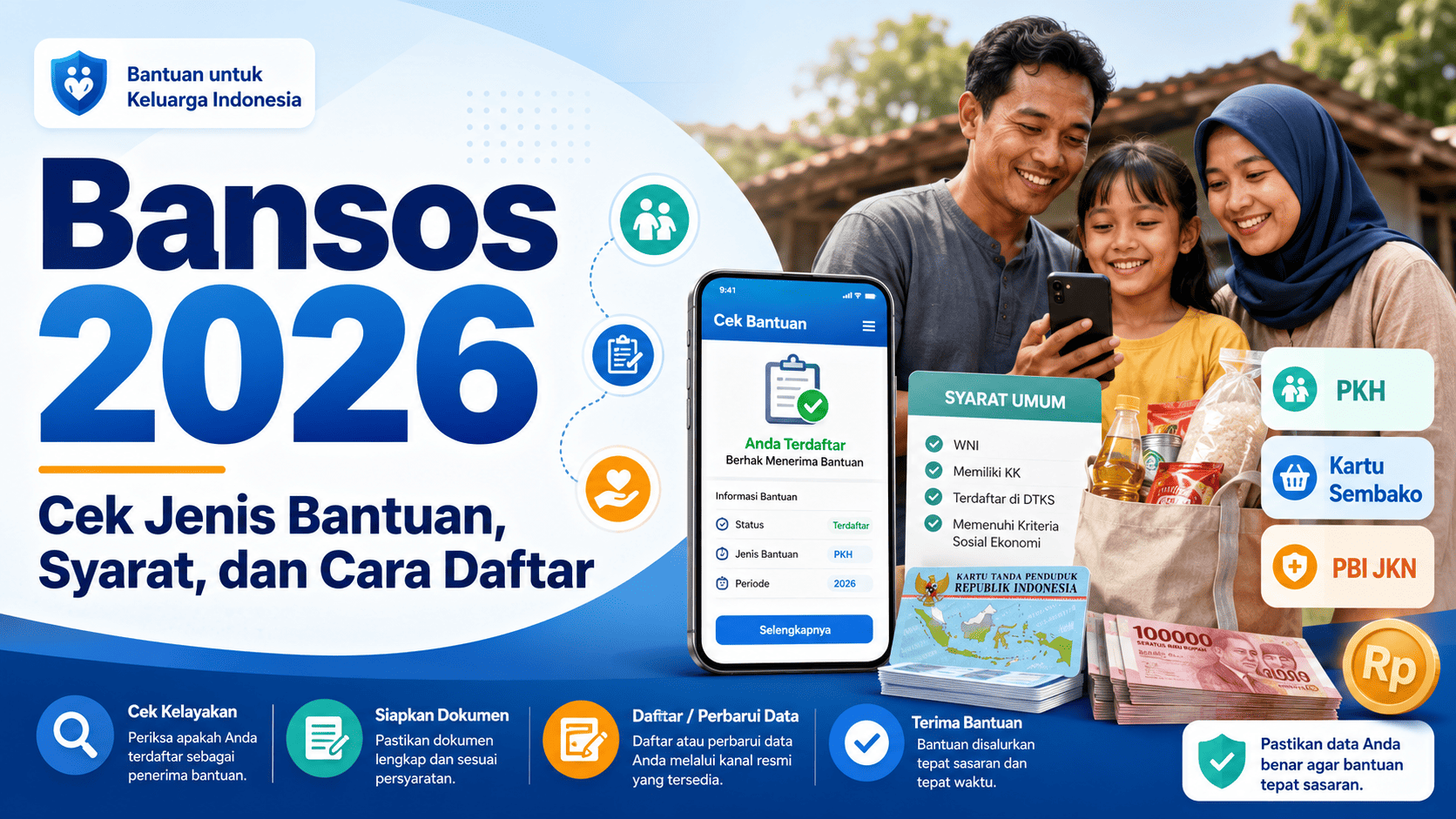 Bansos 2026: Cek Jenis Bantuan, Syarat, dan Cara Daftar