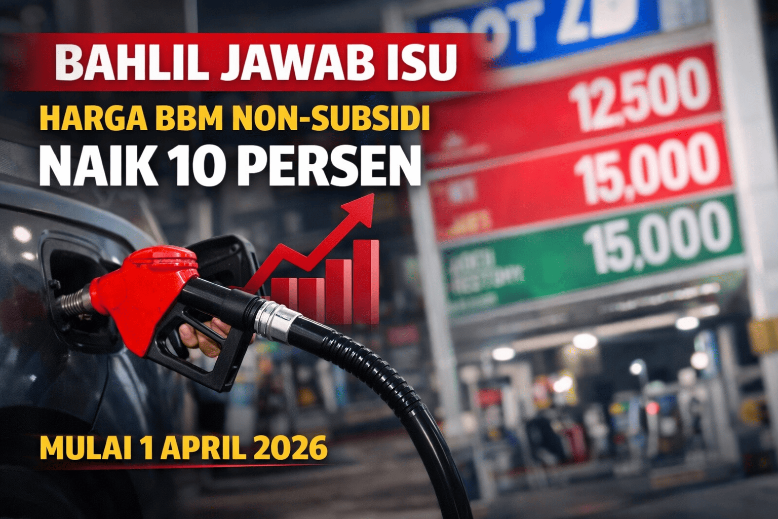Bahlil Jawab Isu Harga BBM Non-Subsidi Naik 10 Persen 1 April 2026