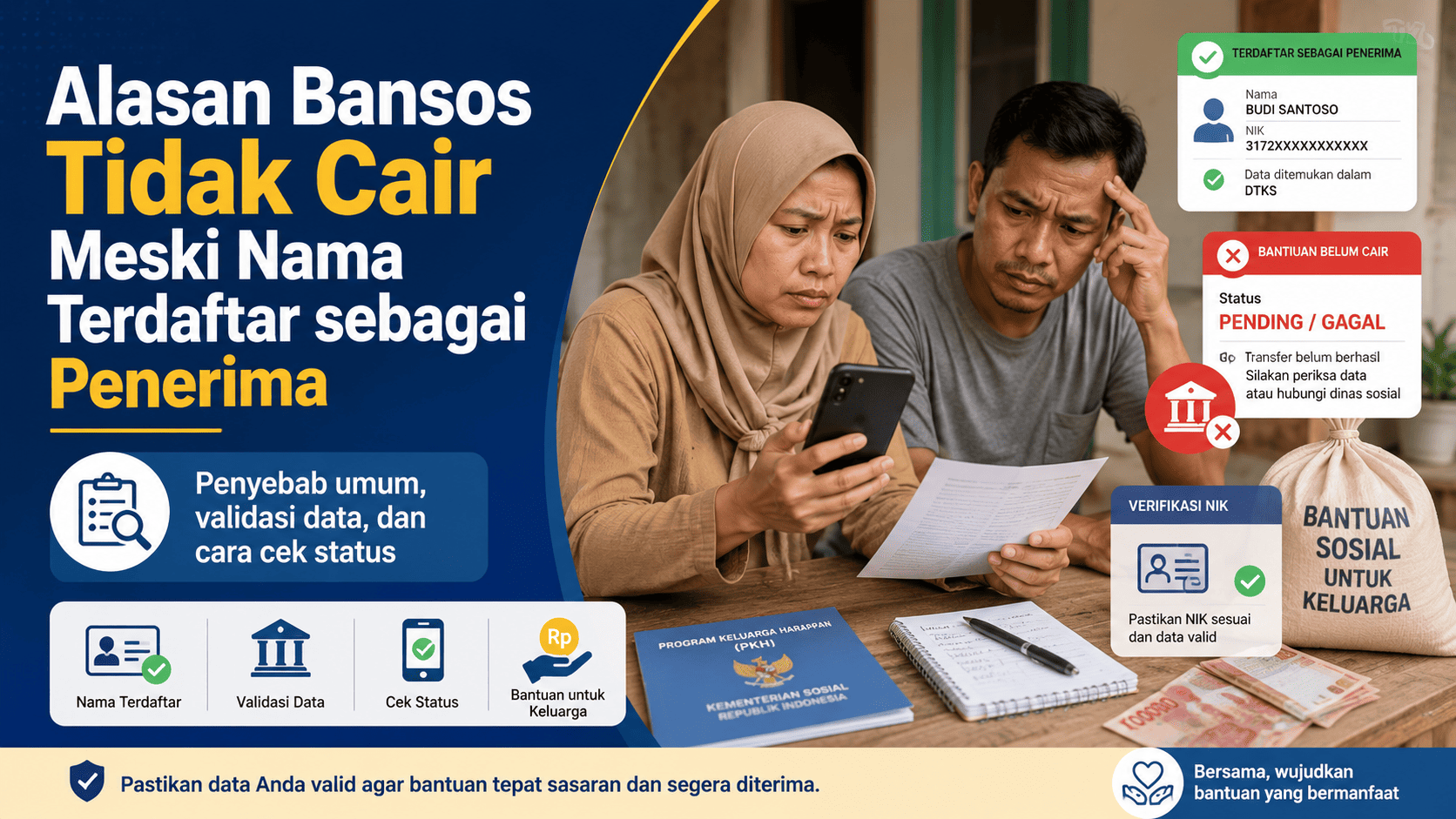 Alasan Bansos Tidak Cair Meski Nama Terdaftar sebagai Penerima