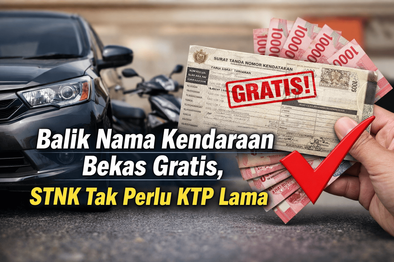 Balik Nama Kendaraan Bekas Gratis, STNK Tak Perlu KTP Lama